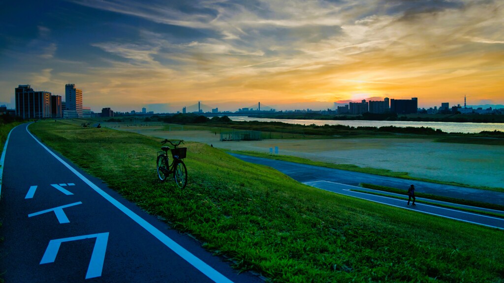 淀川夕景