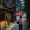 祇園花街を行く女性