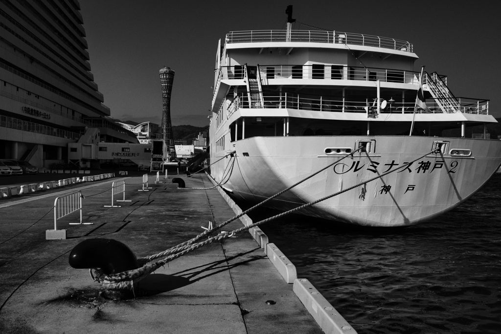 港町のシルエット