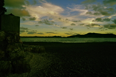 夕暮れの浜名湖