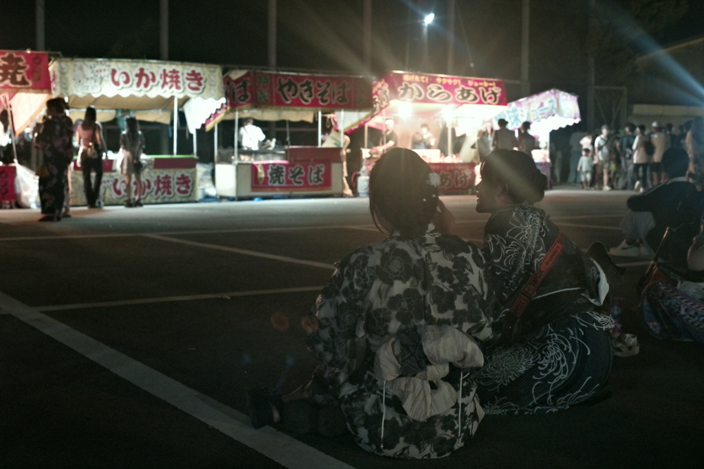 花火大会の屋台