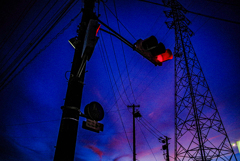鉄塔と電柱
