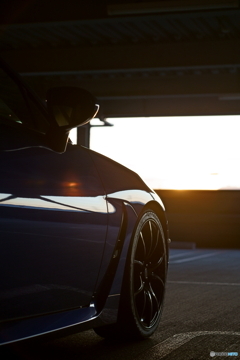 夕日とbrz_1