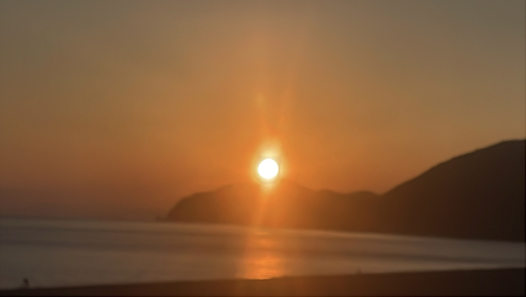煙樹海岸の夕暮れ