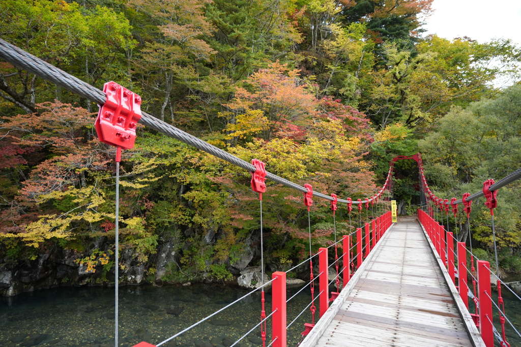 法体の滝　吊り橋