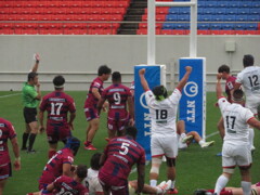 リーグワン入替戦　花園近鉄ライナーズ vs 三重ホンダヒート