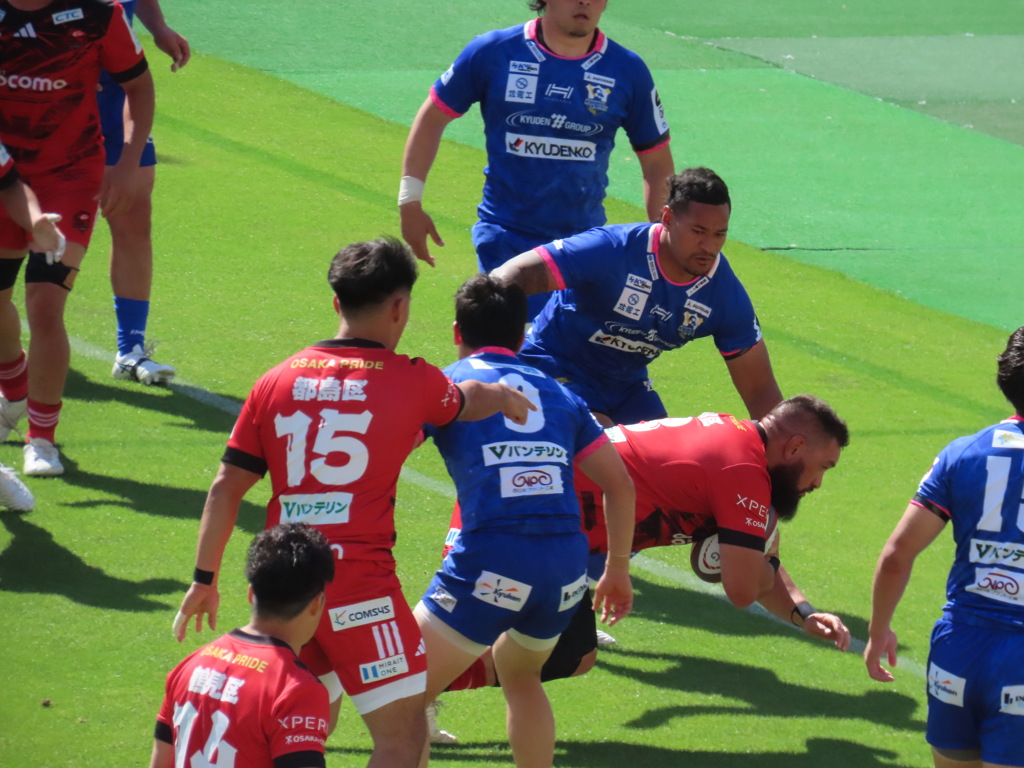 リーグワン　レッドハリケーンズ大阪 vs 九州電力キューデンヴォルテクス ①