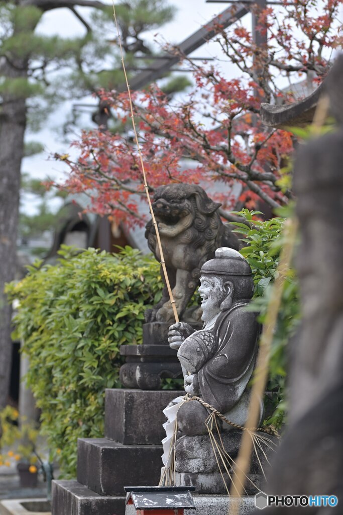 名残りの紅葉、福笑い