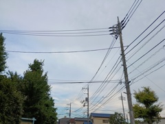 住宅街と電柱