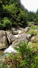 晩夏の昇仙峡の川