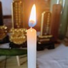 お盆の祭壇に灯した蝋燭
