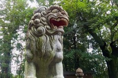 甲府市酒折の宮の狛犬