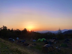 キャンプの朝