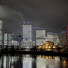 雨上がりの全館点灯