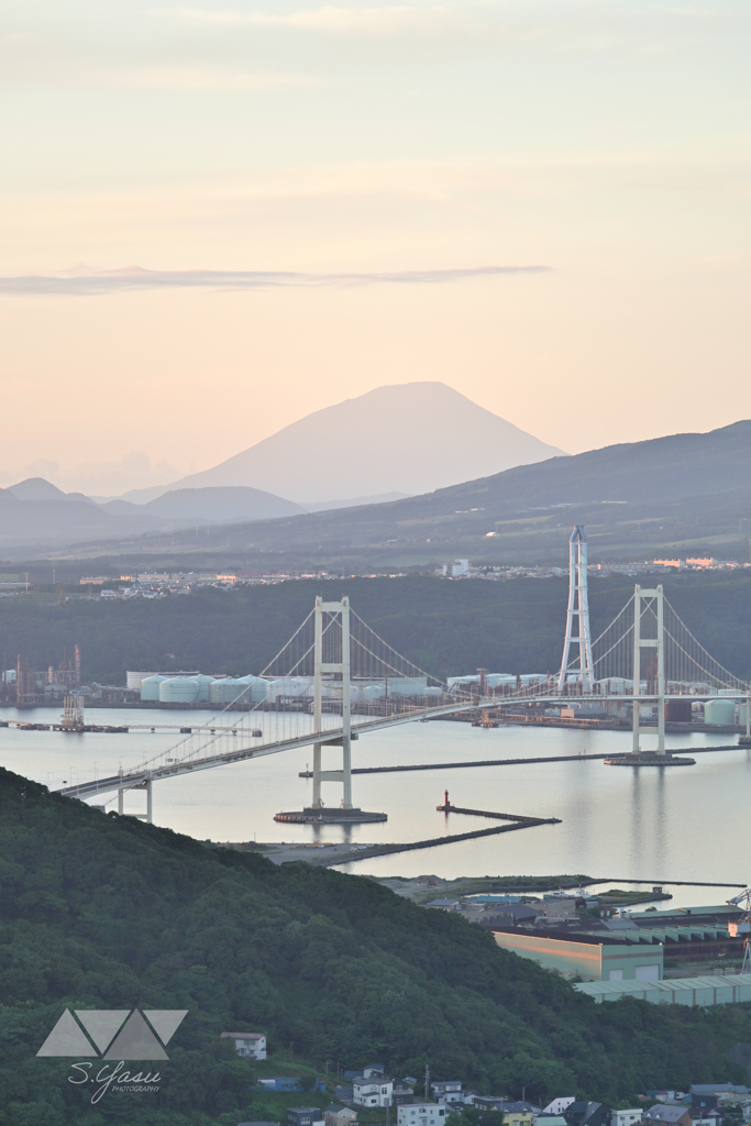 室蘭・測量山からの夕景