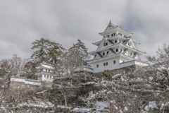 白銀の郡上八幡城