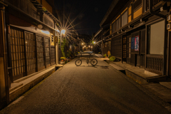 高山伝統的建造物、夜の静寂にtern