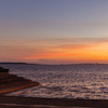 夕暮れ海岸