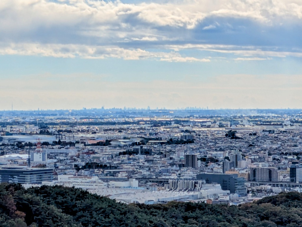 はるか彼方の東京の高層ビル群１
