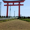 県道にかかる鳥居２