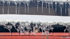 降雪後の晴れ間に