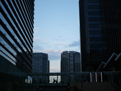 ビル群の夕暮れ