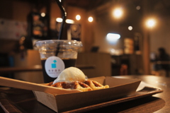 近所のカフェで