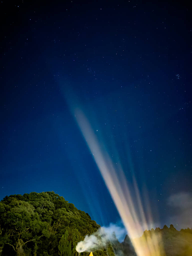 キャンプでの星空