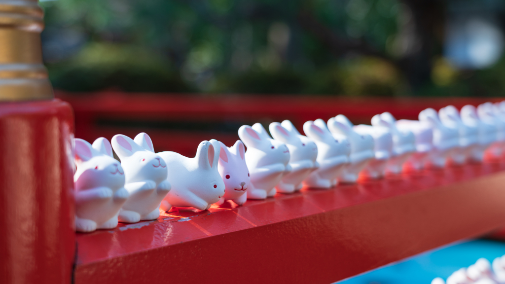 岡崎神社 うさぎさん達