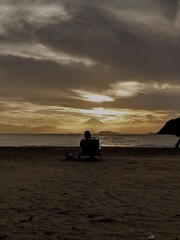 【過去画整理】8月31日　夕刻の砂浜にて