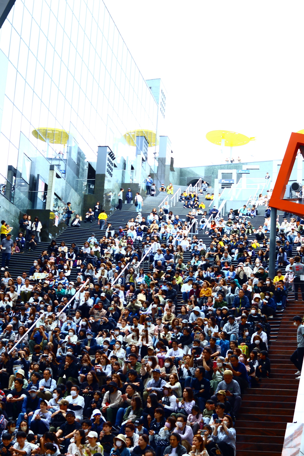 京都駅の観衆