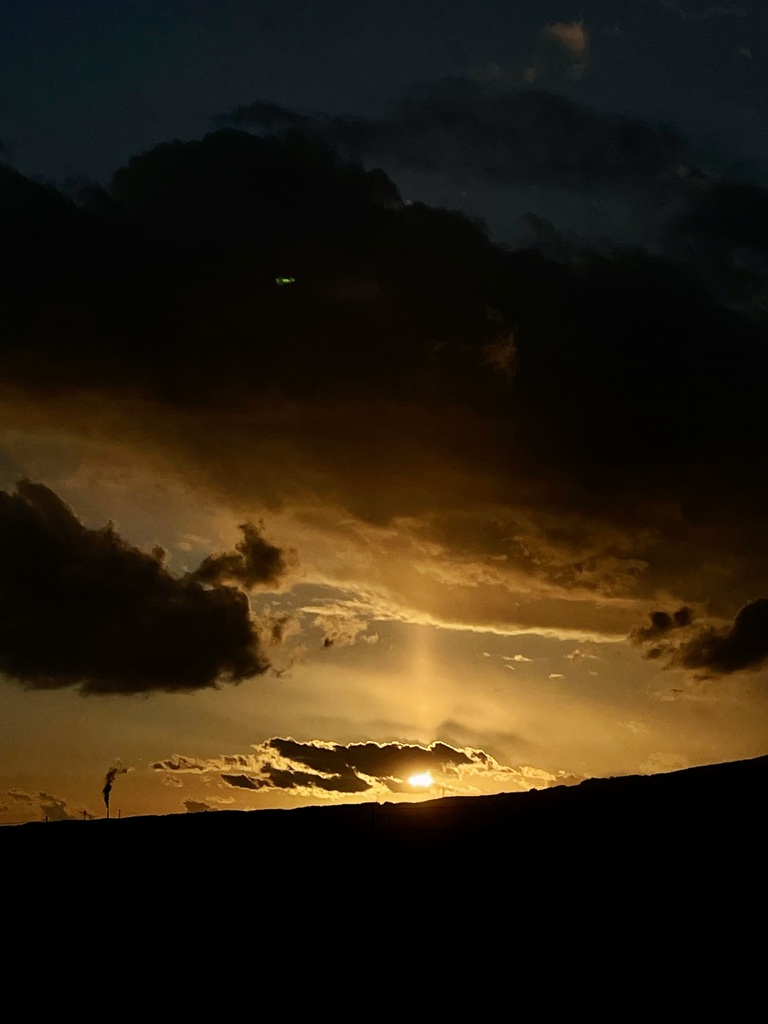 サンピラーのある夕景　その2