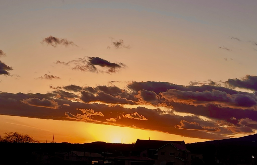 印象的な夕景