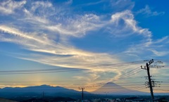 夕景…その1   ワニ顔？雲