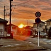 住宅街でも夕焼け