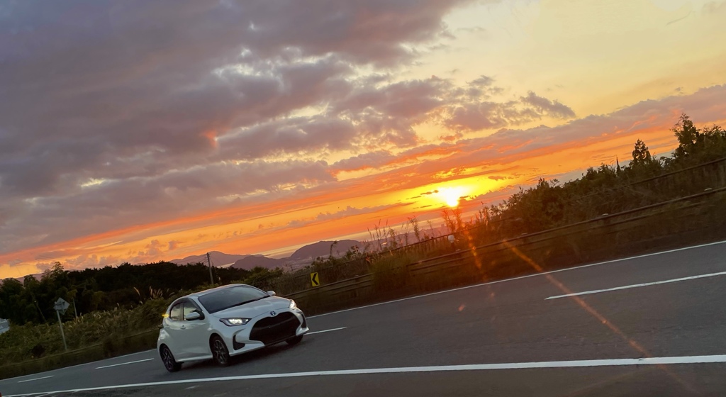 夕陽のドライブ