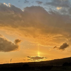 サンピラーのある夕景　1/21