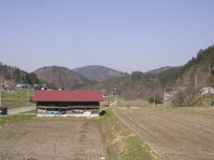 飛騨市神原パーキングから田舎の風景