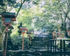 英彦山神宮奉幣殿への道