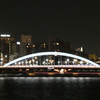 隅田川にかかる夜の駒形橋