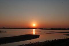 葛西海浜公園の夕日