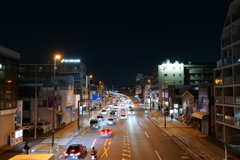 夜の17号線