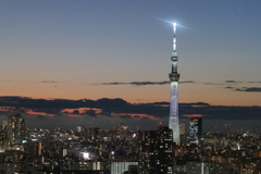 夕暮れのスカイツリー