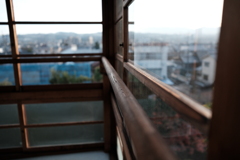 夕暮れの城下町