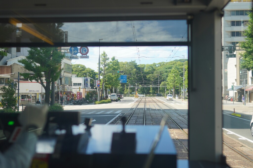路面電車車窓