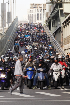 バイクの滝