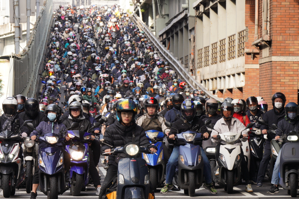 バイクの滝