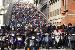 バイクの滝
