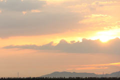 万博の夕焼け