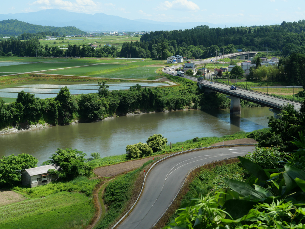 長島橋(手前)とみかのせ橋(奥)